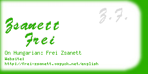zsanett frei business card